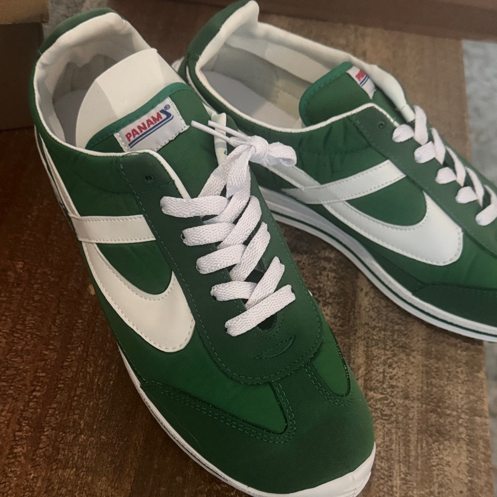 Men’s 11 Panam Tenis Green and White Men's Sneakers